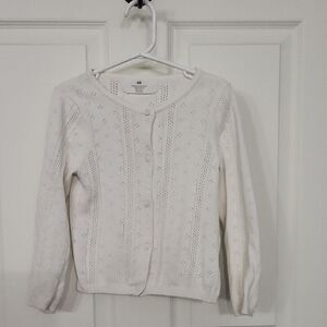 H&M White Sweater Soft Knit Cardigan